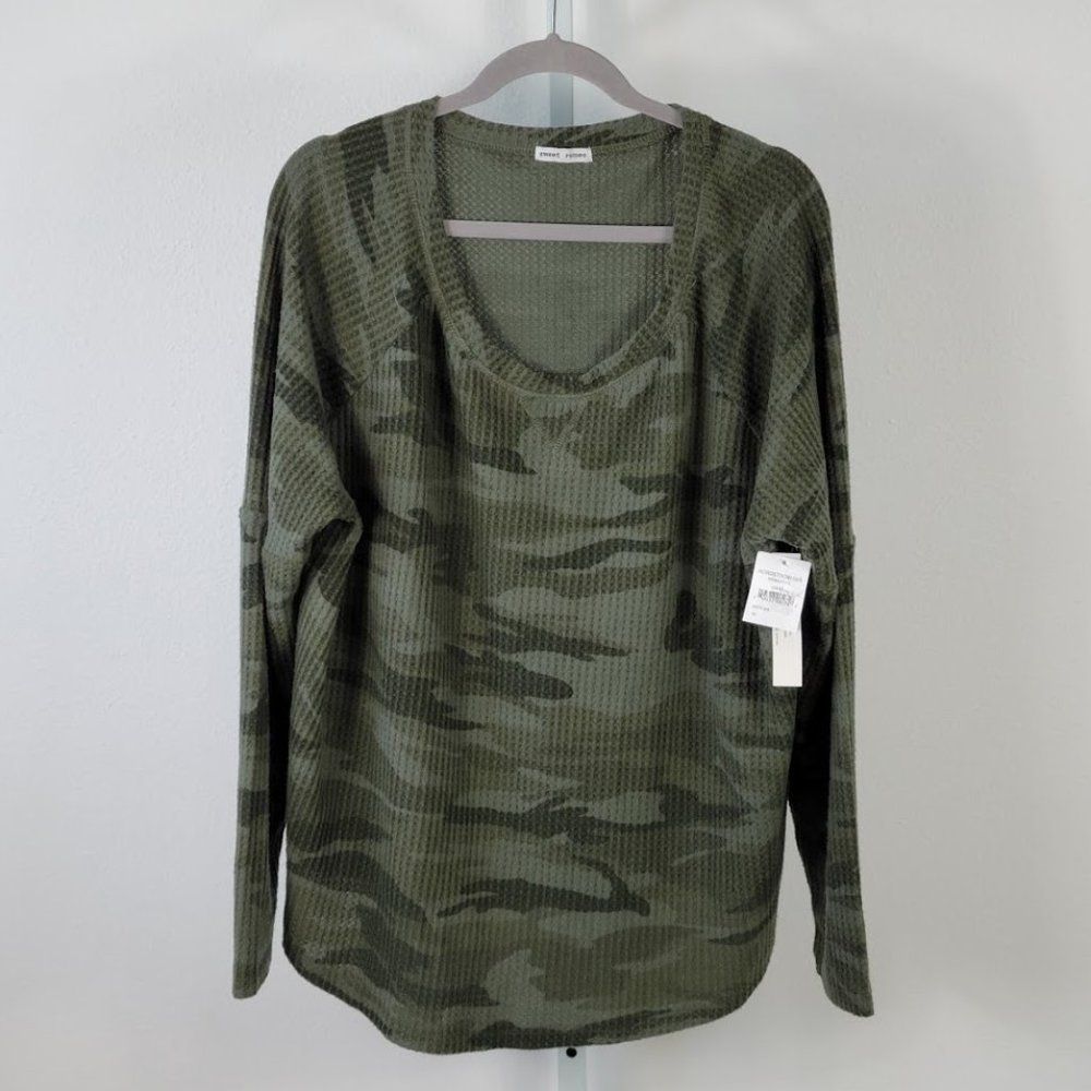 SWEET ROMEO Thermal Pullover Top green - Picture 3 of 7